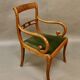 Bureau plat en merisier et son fauteuil