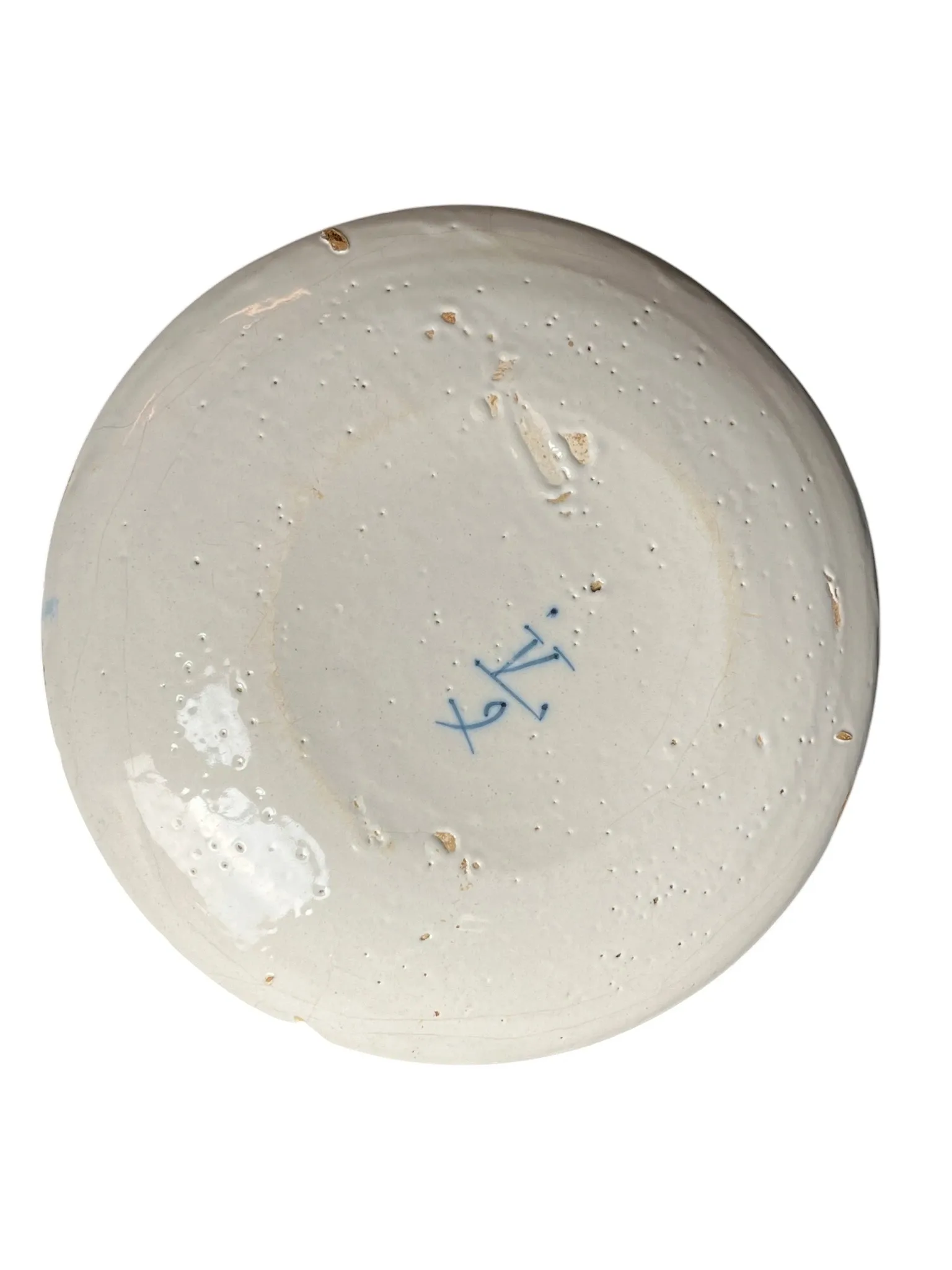 Delft, faience plate decorated in Kraak style, De Grieksche A manufacture, 18th century.