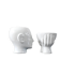 A pair of vintage ceramic plant pots.