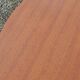 Vintage round table in blond mahogany by Gérard Guermonprez Editor Magnani, metal base