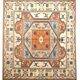 Salmon & Cream Square Persian Rug, 194x212Cm