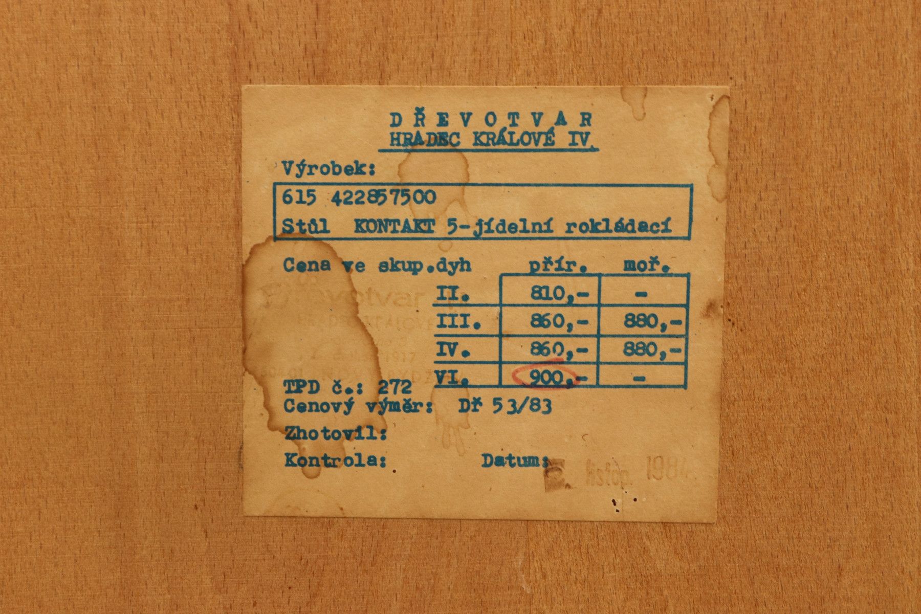 Walnut folding dining table by Drevotvar, 1980´s, Czechoslovakia