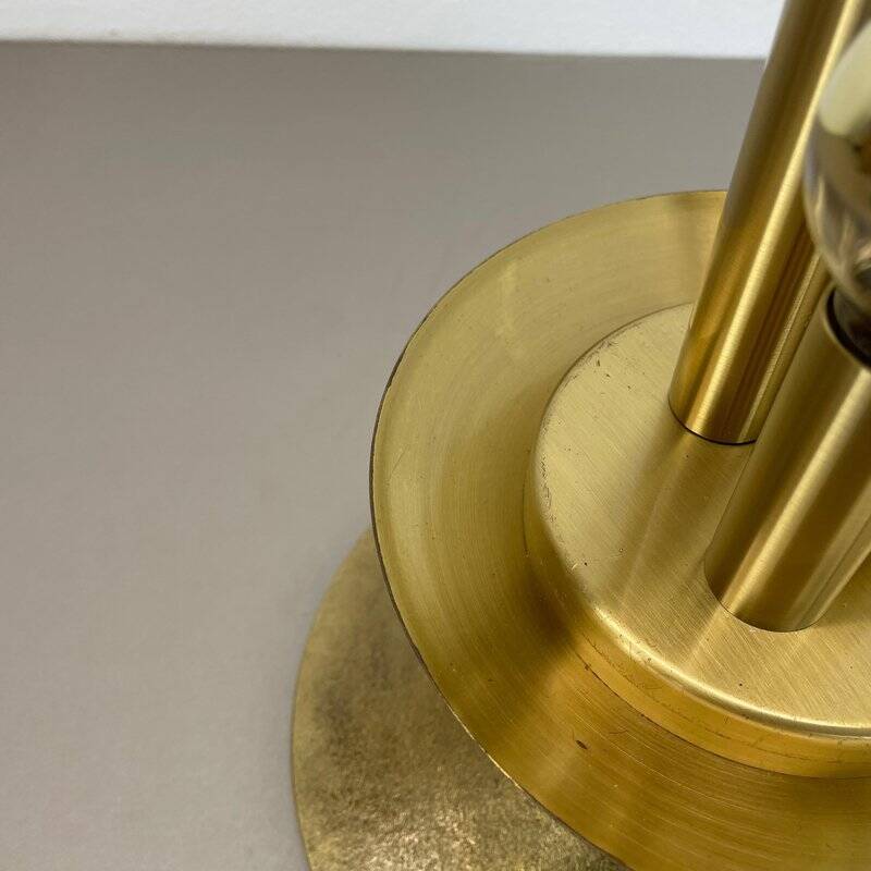 Large Hollywood Regency brass globe table lamp, Italy 1970s