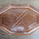 Art deco pink molded glass tray or dish