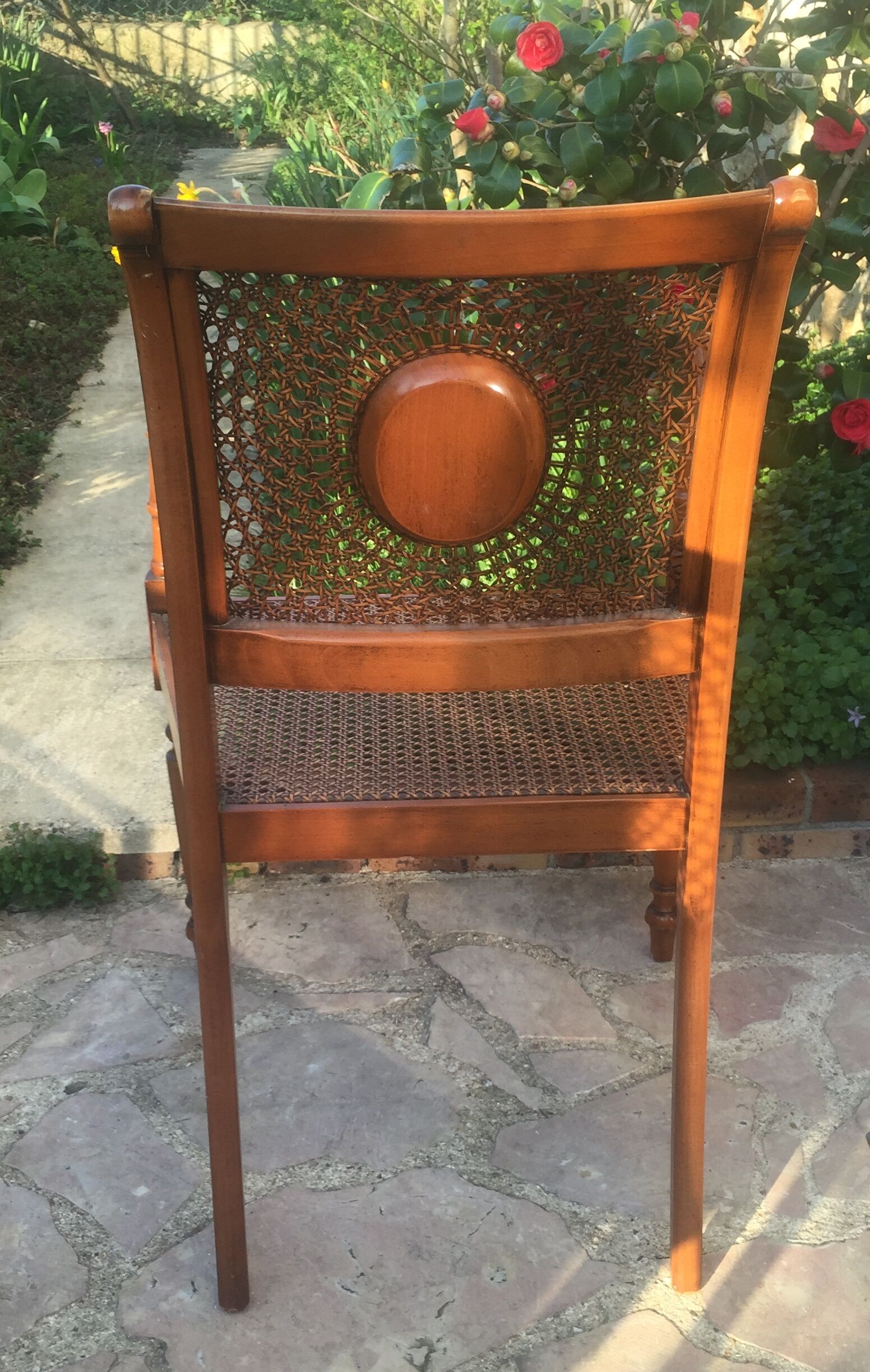 Pair of caned chairs