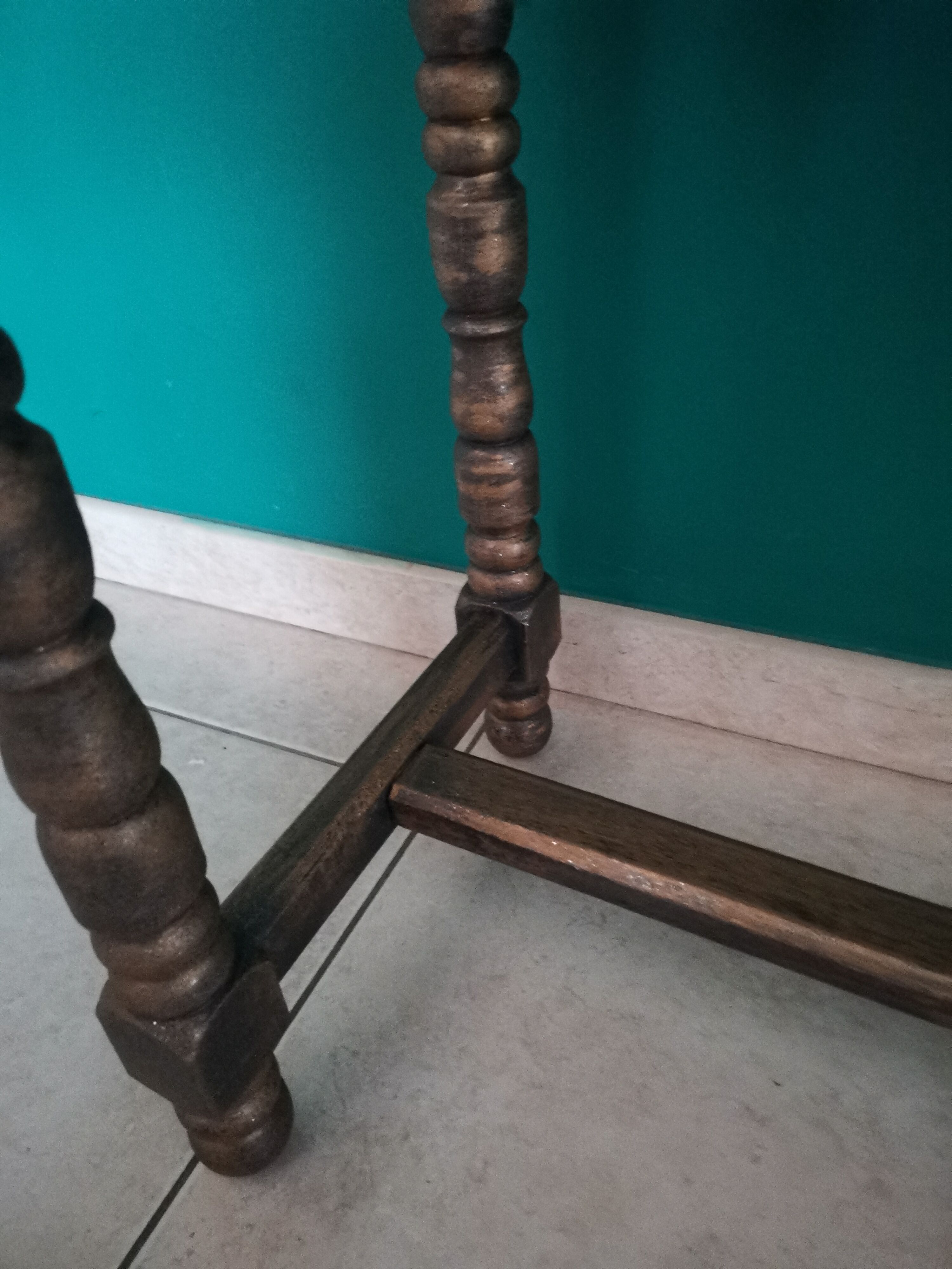 Wooden console 2 drawers antique Chinese style