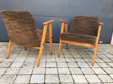 Pair of vintage Scandinavian armchairs from the 60s