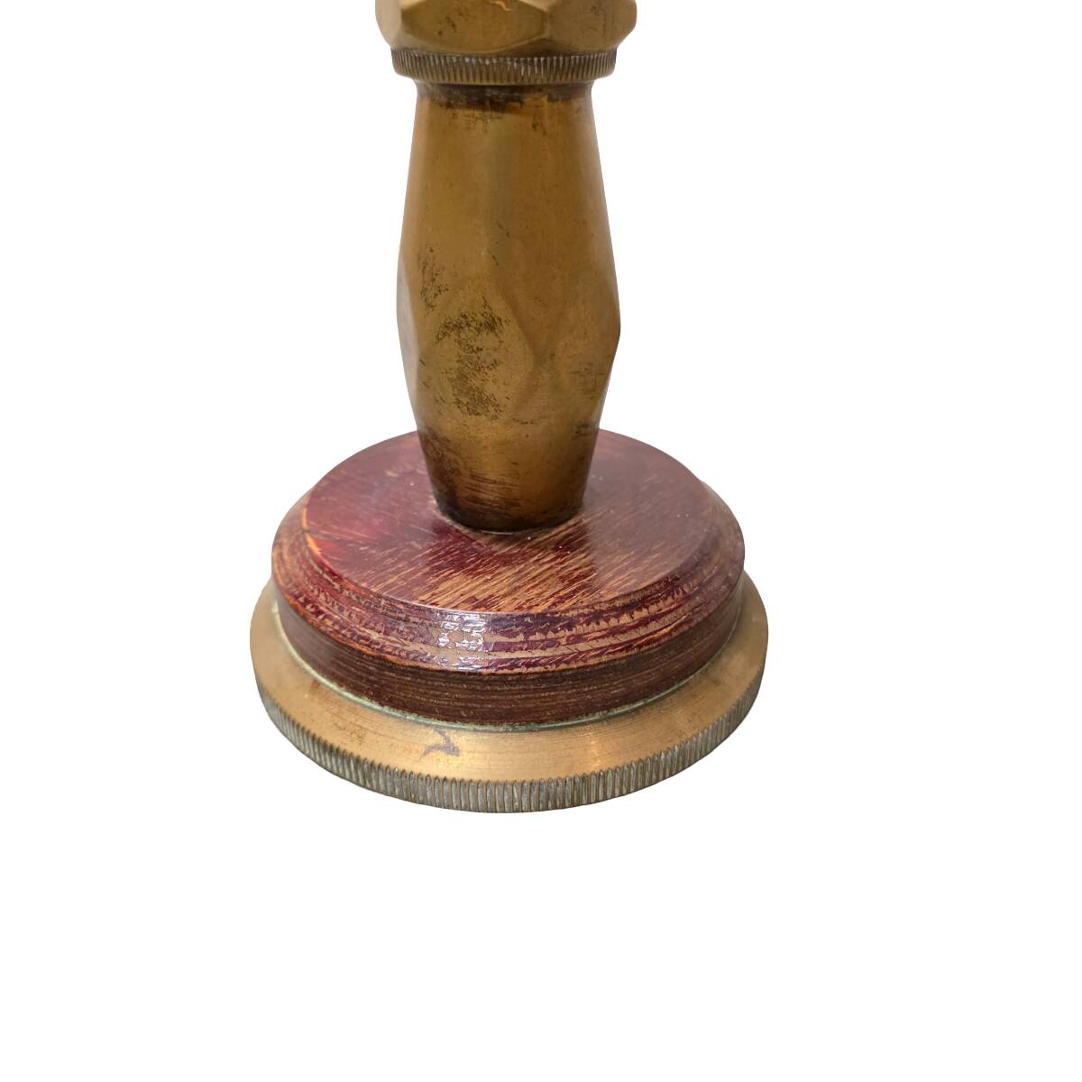 French Mid-century brass lamp with tulip shade, 1950s