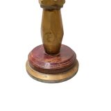 French Mid-century brass lamp with tulip shade, 1950s