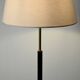 Scandinavian brass and black wood floor lamp, 1950s/60s