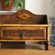 Office or bedroom storage furniture in rattan and wicker