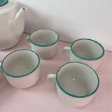 Service blanc et vert vintage