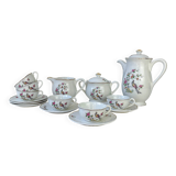 Service à thé vintage Digoin Sarreguemines – Modèle Corde – Motif Oiseau de Paradis