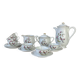 Vintage Digoin Sarreguemines tea set – Rope model – Bird of Paradise motif