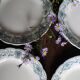 A set of 6 flat plates Terre de Fer Bleu Verdun HBC.