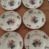 Set of 6 Digoin hollow plates