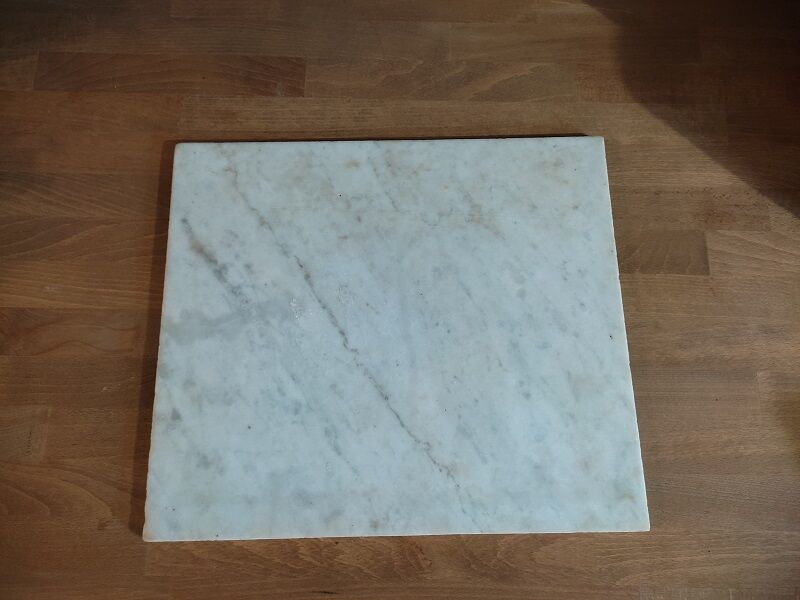Cutting board knead marble plate White dp 0322012 old vintage