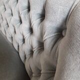 Blue velvet toad sofa