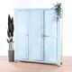Industrial vintage wooden locker 3 doors