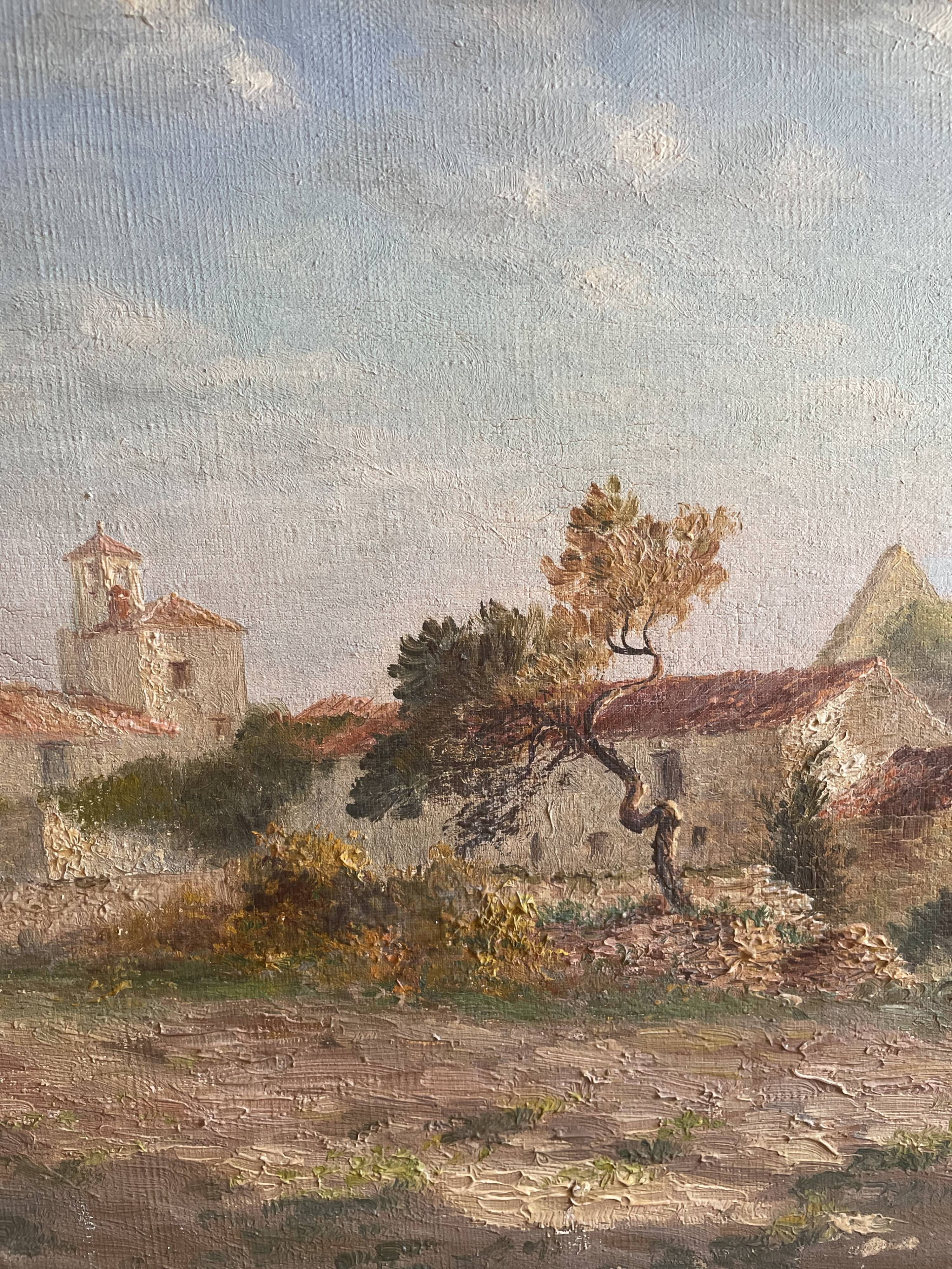 Huile sur toile paysage