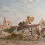 Oil on landscape canvas