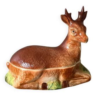 Terrine in the shape of a deer/roe deer by Michel Caugant