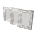 Set of 3 vintage crystal frames
