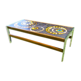 Vintage Ceramic Low Table 1960-70 Abstract Decorations