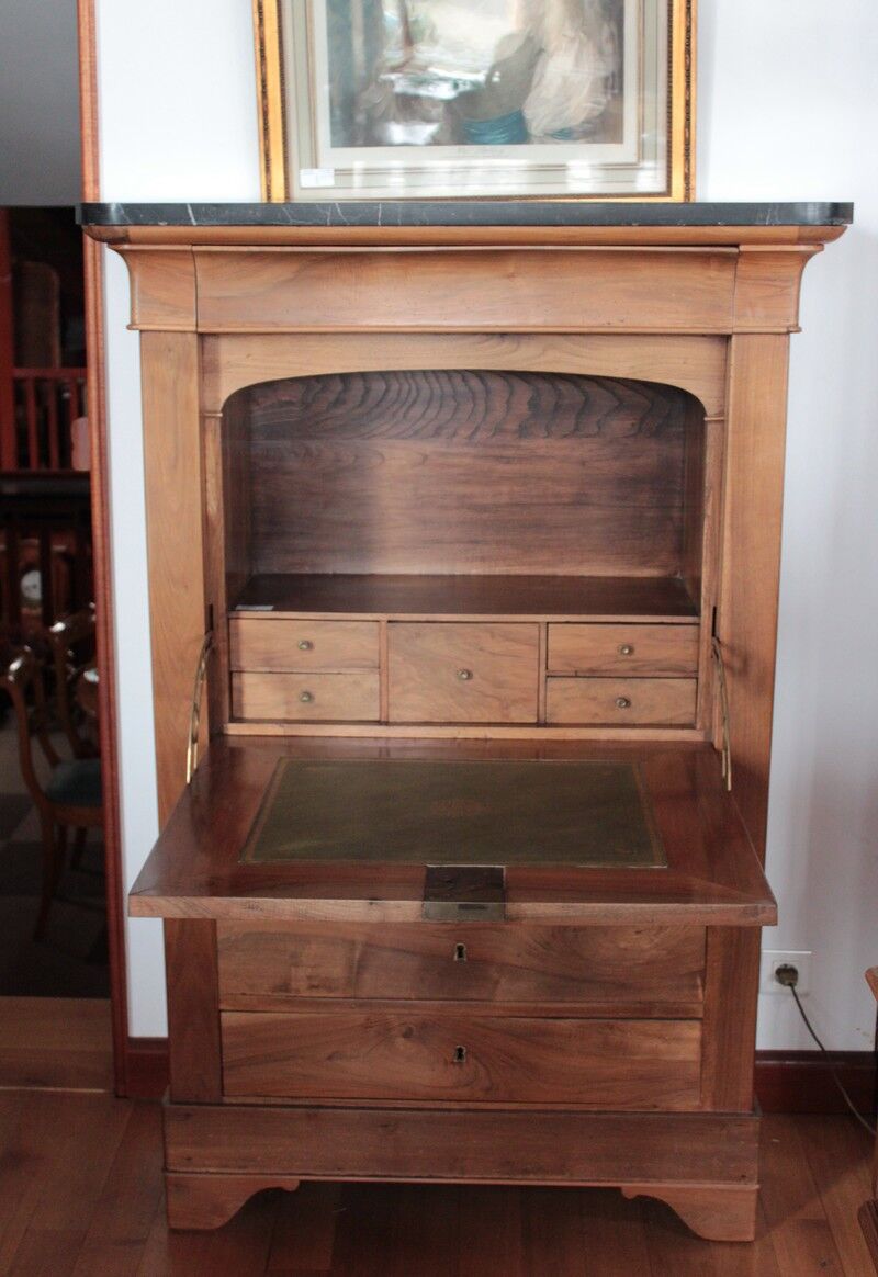 Restoration in 19th Walnut Secretary
