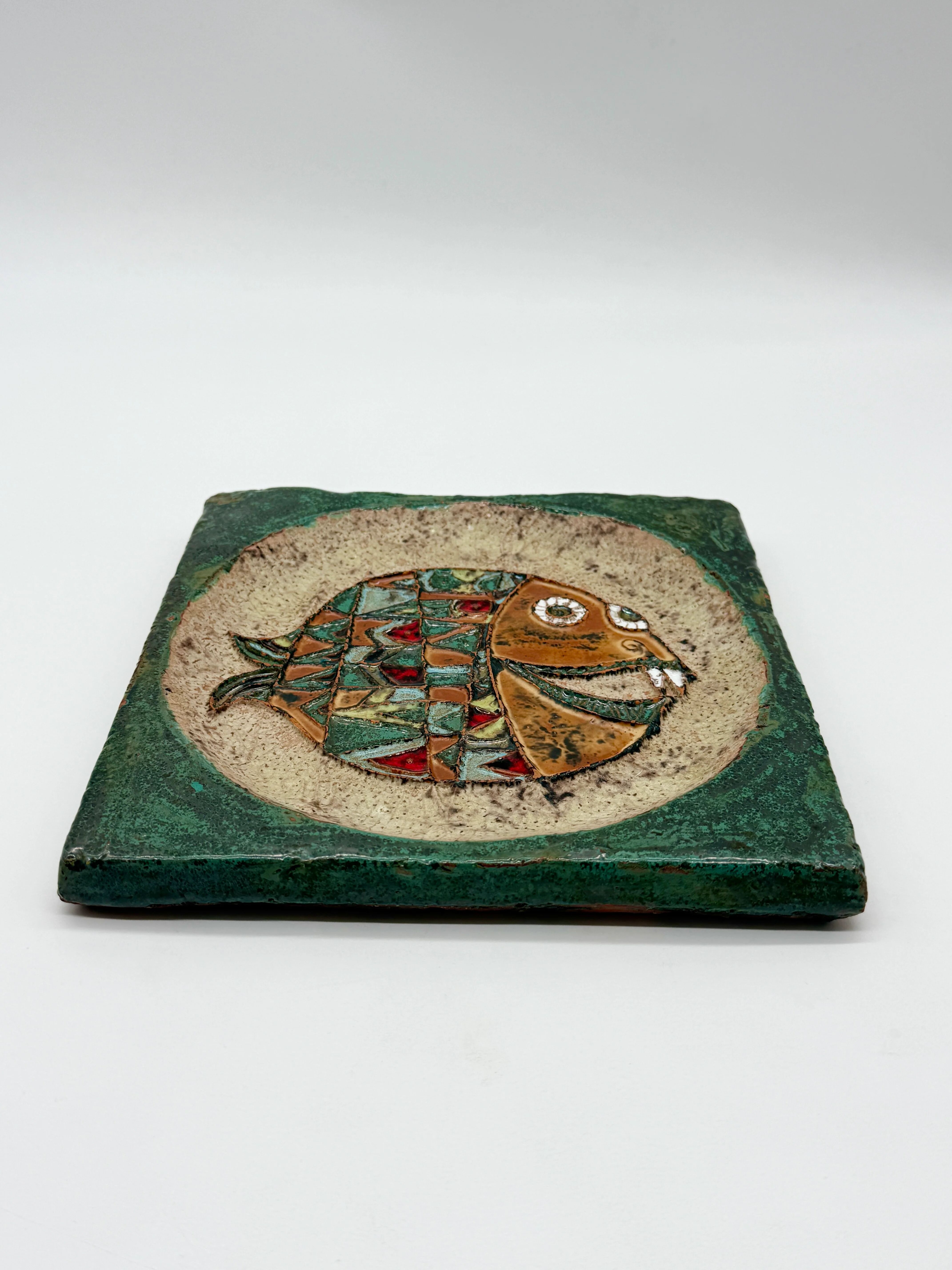 Wall ceramic "fish" – roland zobel, the cyclades 1970s