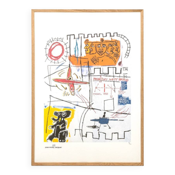 Jean-Michel Basquiat. Numbered color silkscreen print. 1990s.