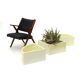 Elco white plaster corner flower pots, 1970s, set of 3.