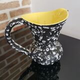 Large earthenware pitcher Vallauris Lunetta France ceramic design 60s