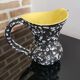 Large earthenware pitcher Vallauris Lunetta France ceramic design 60s
