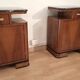 Tables de chevet italiennes Art Déco en noyer, Set de 2