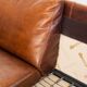 Vintage leather sofa - Convertible into a bed - France, 1990s