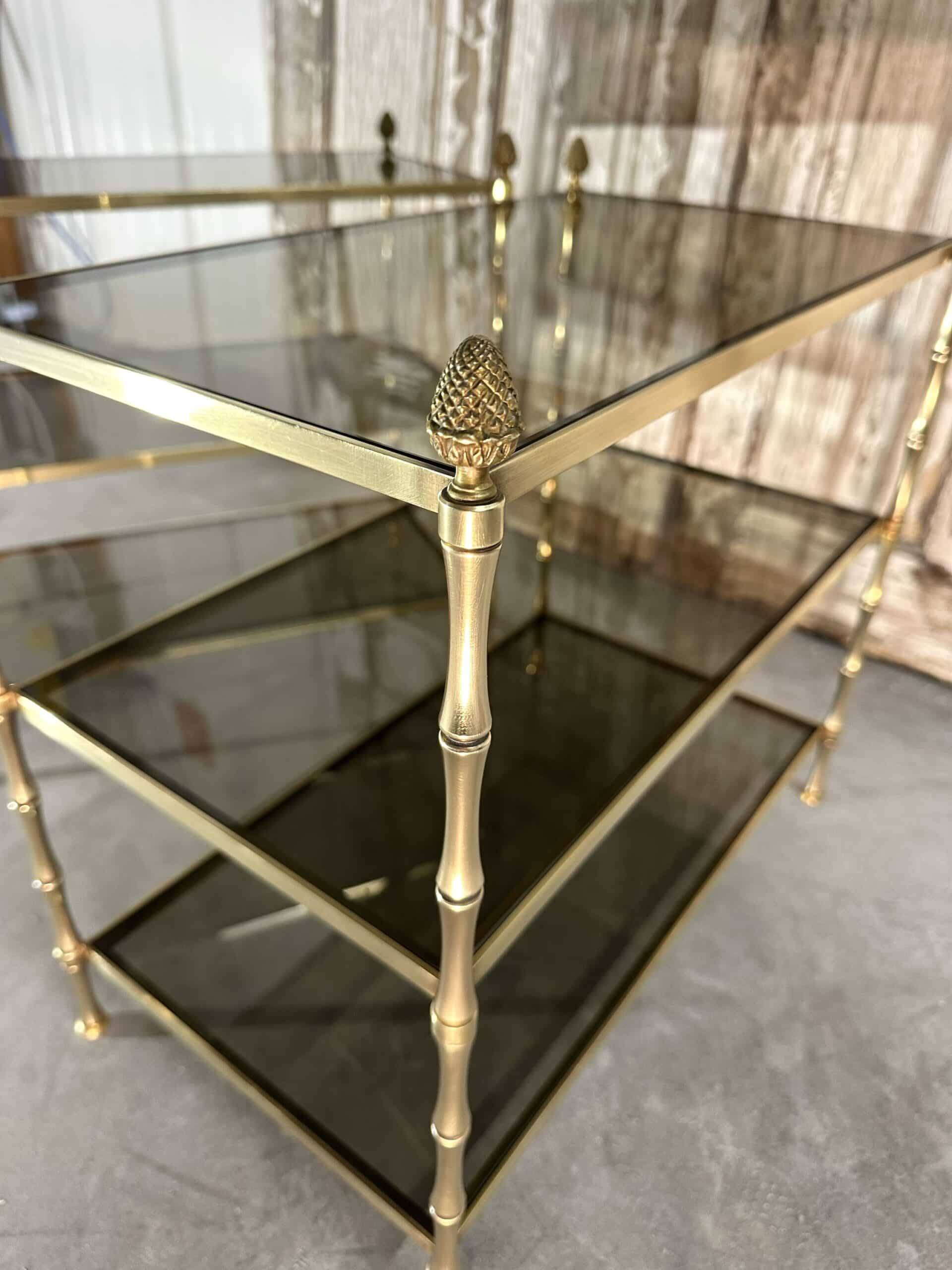 Pair of side tables circa 1950 Maison Baguès