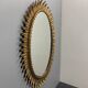 Midcentury bohemian Hollywood Regency Spanish gilt metal sun mirror, 1960s