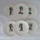 6 plates Gien le petit courrier des dames 446112 hat mode
