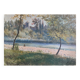 HST/P painting “Live and wooded riverside with fortification” (20th century)