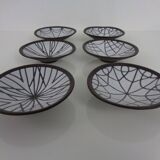 Ceramic bowls by Inge Böttger for BKW Keramik, 1960s, set of 6.