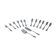 Fish service and its 6 silver-plated metal cutlery in the crossed ribbons model.