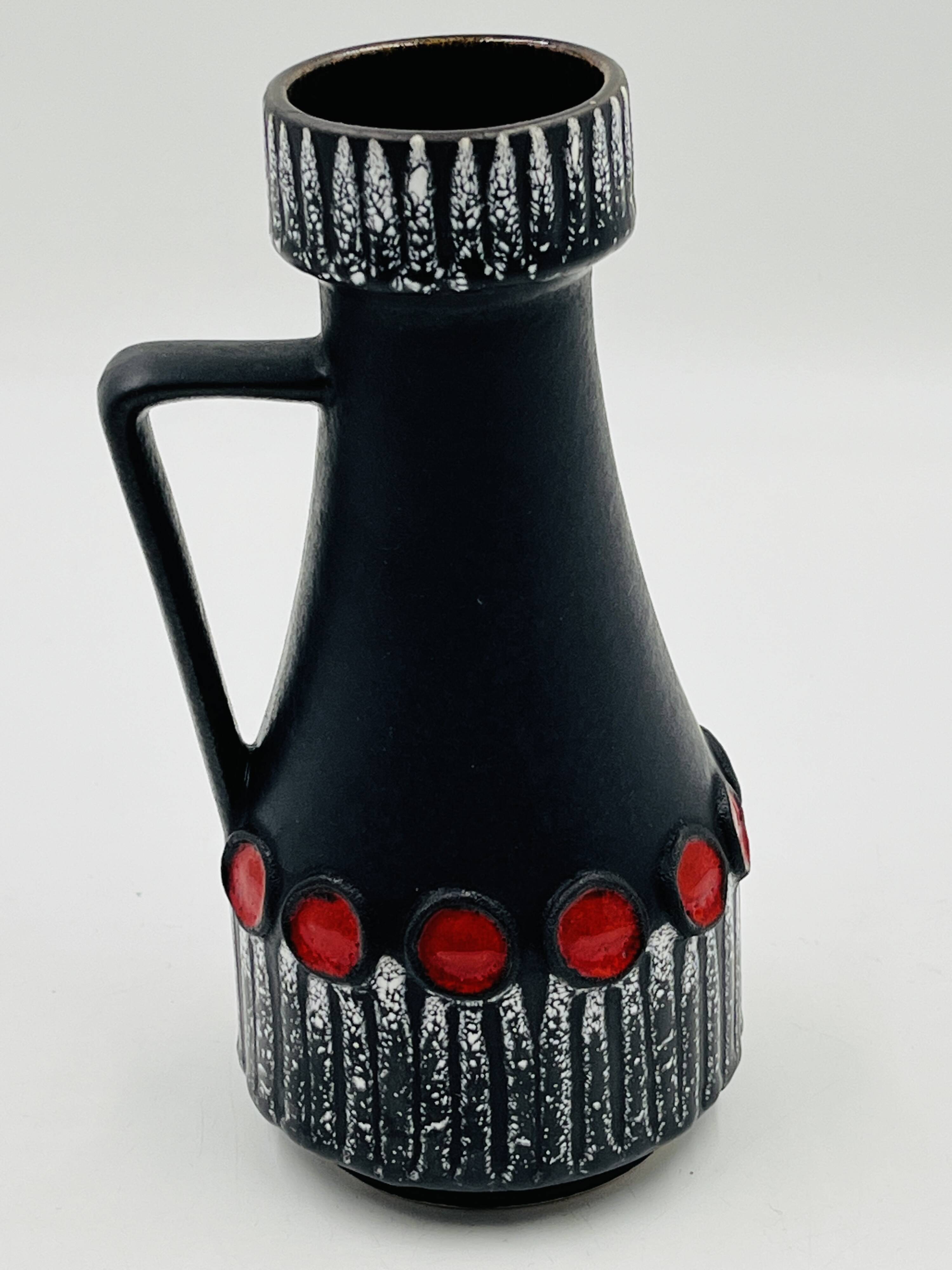Vase Schlossberg Isle Stéphan black red vintage
