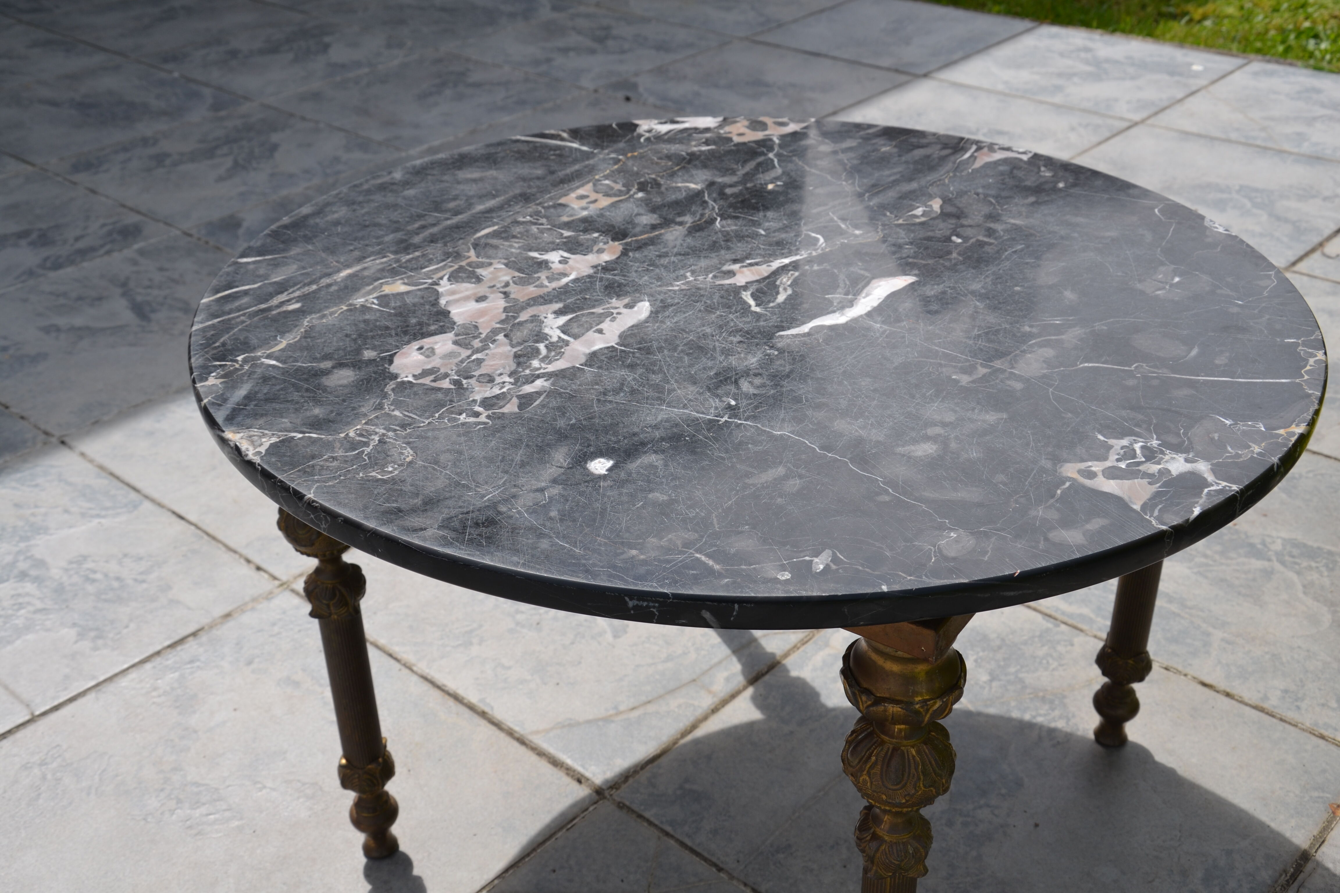 Black marble coffee table