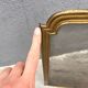 19th century Art Nouveau brass fireplace screen