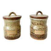 Pots à épices grès 60/70 signés Atelier Le Cep
