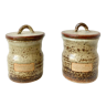 60/70 stoneware spice jars signed Atelier Le Cep