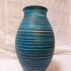Large blue ceramic vase "Gauloise" – Potiers d’Accolay – Year 60