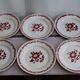 Set of 6 flat ceramic plates