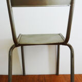Vintage Mullca 510 chair in metal with a golden bronze sheen
